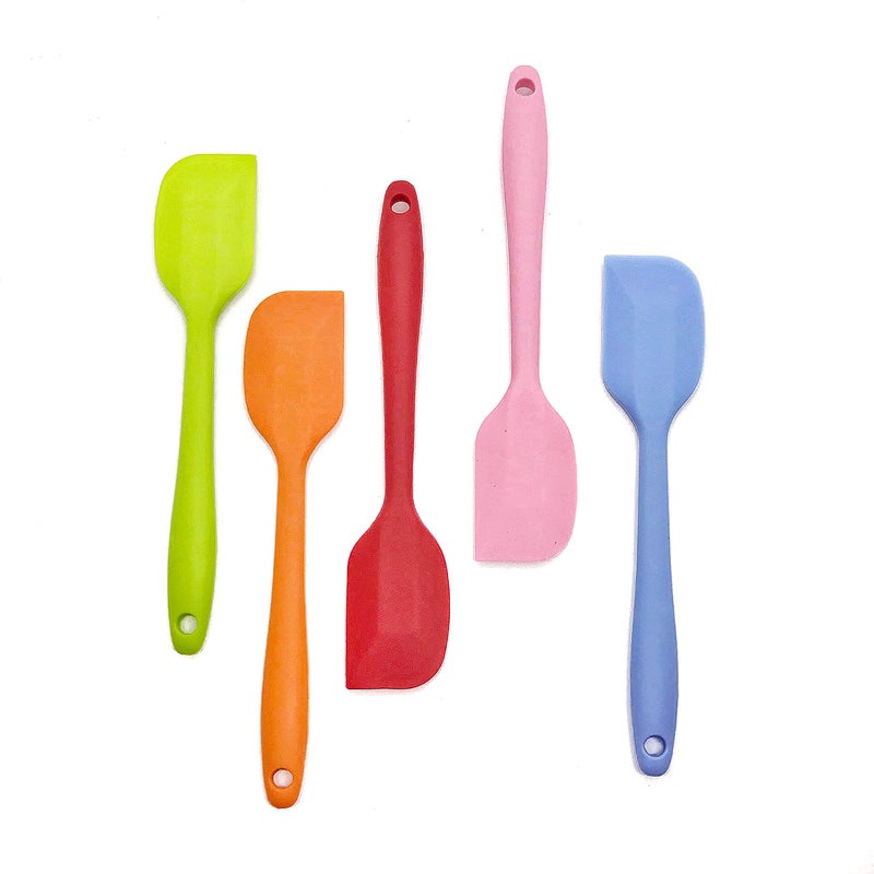 Dadam Silicone Spatula Set of 5 - Silicone Spatulas Heat Resistant with Stainless Steel Core - Non Stick Rubber Spatulas Kitchen Utensils for Cooking, Baking and Mixing - Image 3